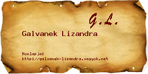 Galvanek Lizandra névjegykártya
